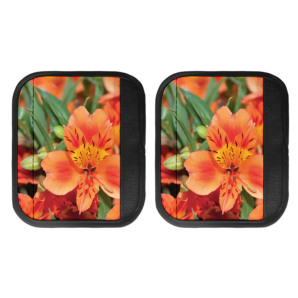 Orange Alstroemeria Print Handle Covers