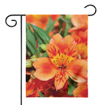 Orange Alstroemeria Print House Flag