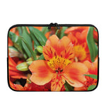 Orange Alstroemeria Print Laptop Sleeve