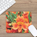 Orange Alstroemeria Print Mouse Pad