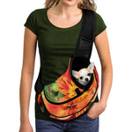 Orange Alstroemeria Print Pet Sling Carrier