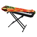 Orange Alstroemeria Print Piano Keyboard Cover
