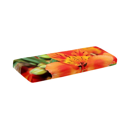 Orange Alstroemeria Print Piano Keyboard Cover