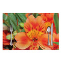 Orange Alstroemeria Print Placemat
