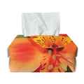 Orange Alstroemeria Print Rectangle Tissue Box Cover