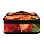 Orange Alstroemeria Print Small Lunch Bag