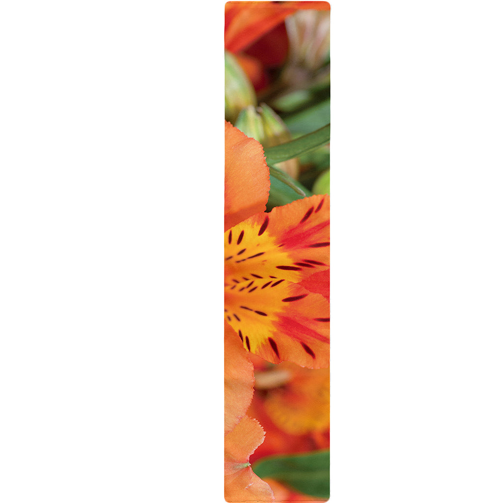 Orange Alstroemeria Print Table Runner