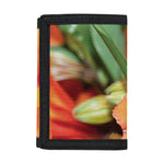 Orange Alstroemeria Print Trifold Wallet