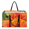 Orange Alstroemeria Print Utility Tote Bag