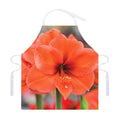 Orange Amaryllis Print Adjustable Apron