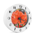 Orange Amaryllis Print Alarm Clock