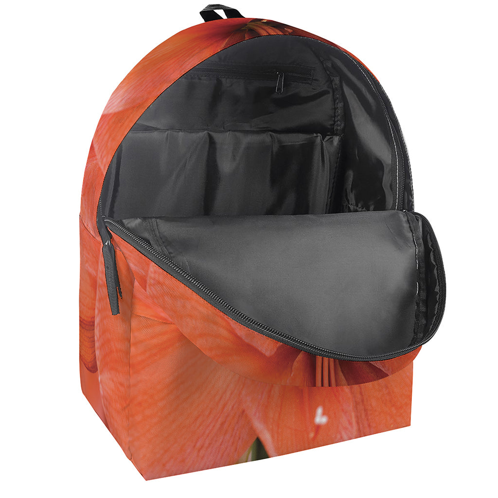 Orange Amaryllis Print Backpack