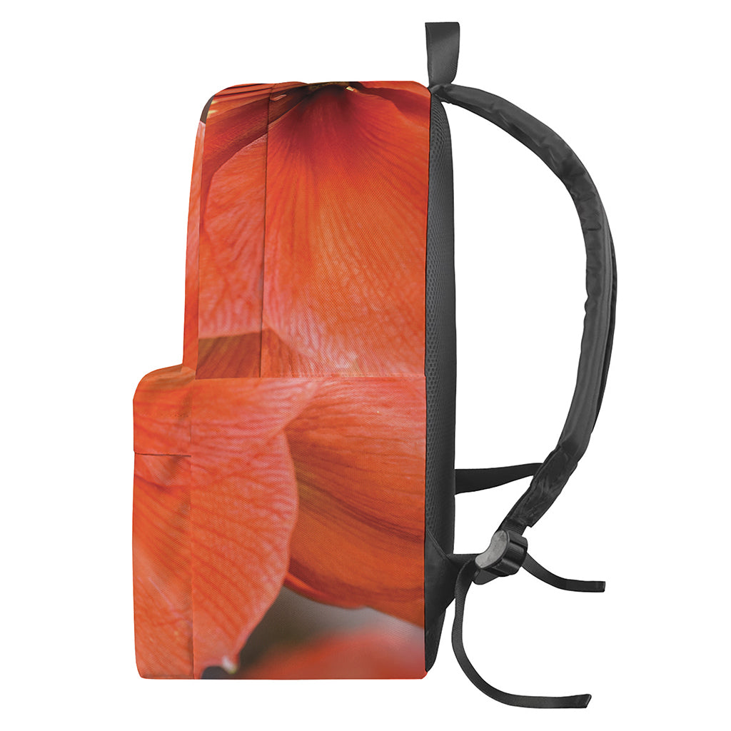 Orange Amaryllis Print Backpack