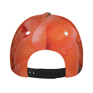 Orange Amaryllis Print Baseball Cap