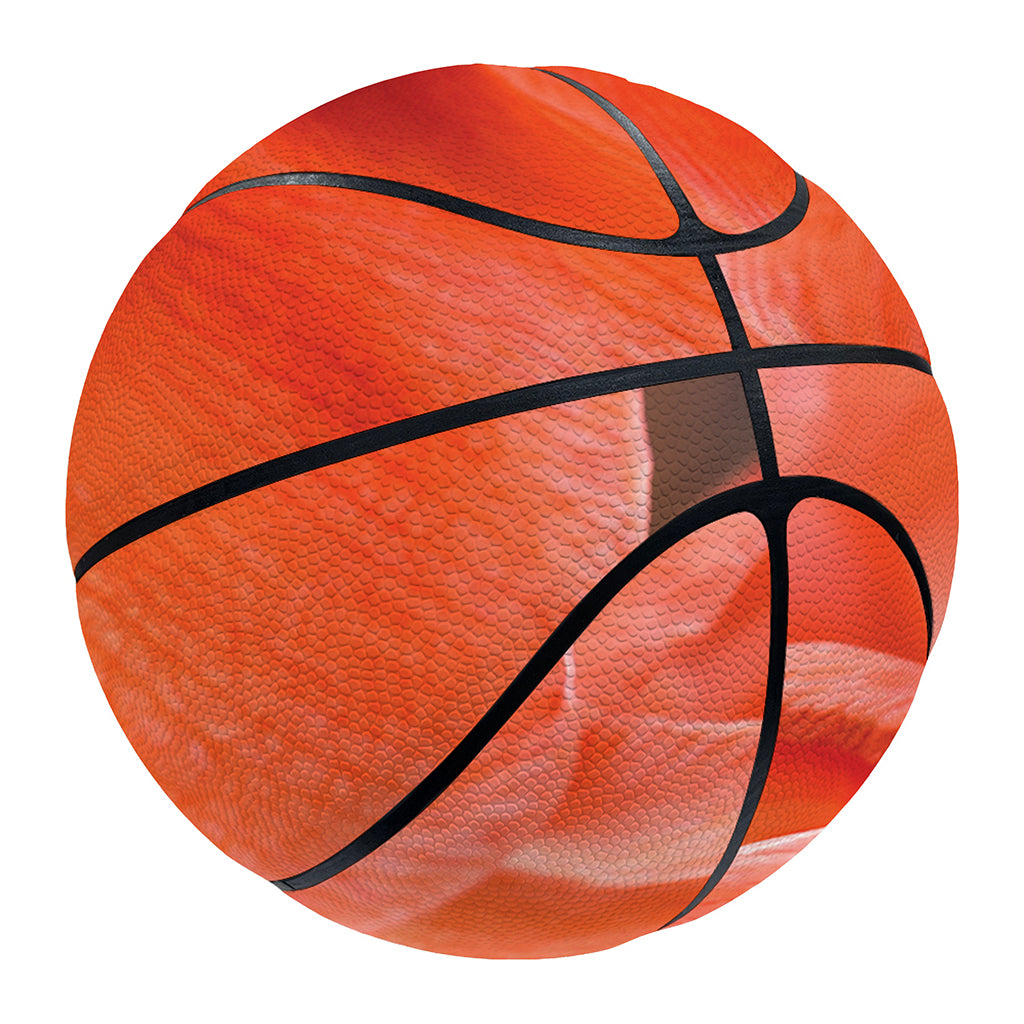 Orange Amaryllis Print Basketball
