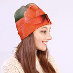 Orange Amaryllis Print Beanie