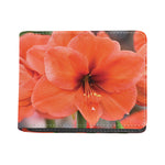 Orange Amaryllis Print Bifold Wallet