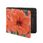 Orange Amaryllis Print Bifold Wallet