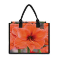 Orange Amaryllis Print Canvas Tote Bag