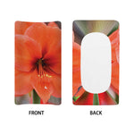 Orange Amaryllis Print Changing Pad Cover