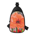Orange Amaryllis Print Sling Bag