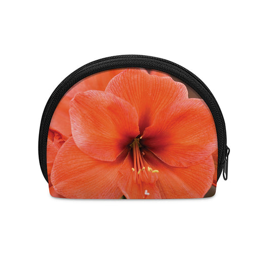 Orange Amaryllis Print Coin Purse
