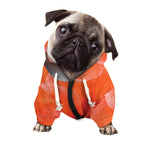 Orange Amaryllis Print Dog Zip Up Hoodie