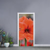 Orange Amaryllis Print Door Sticker