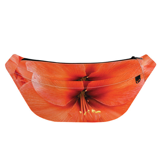 Orange Amaryllis Print Fanny Pack
