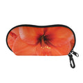 Orange Amaryllis Print Glasses Case