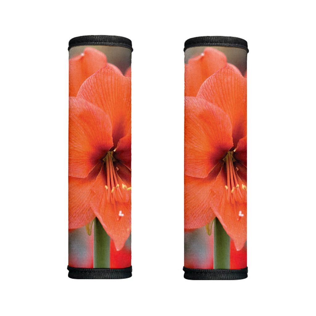 Orange Amaryllis Print Handle Covers