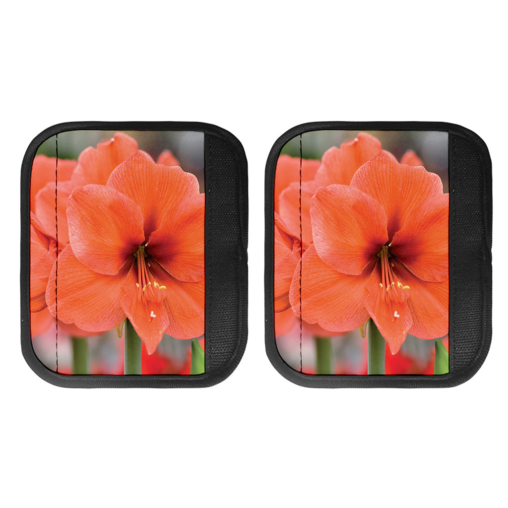 Orange Amaryllis Print Handle Covers