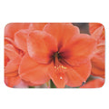 Orange Amaryllis Print Indoor Door Mat