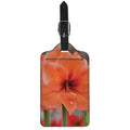 Orange Amaryllis Print Luggage Tag