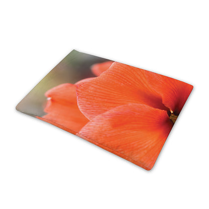 Orange Amaryllis Print Pet Cooling Mat Cover
