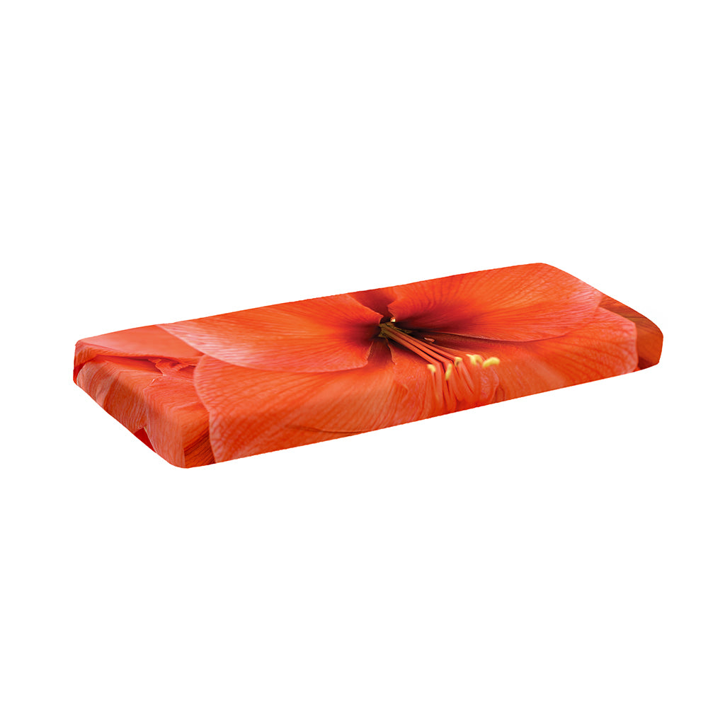 Orange Amaryllis Print Piano Keyboard Cover
