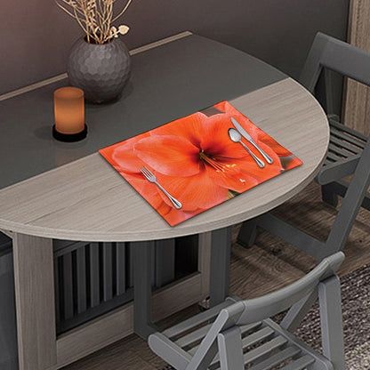Orange Amaryllis Print Placemat