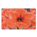 Orange Amaryllis Print Polyester Doormat