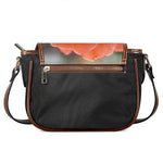 Orange Amaryllis Print Saddle Bag