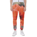 Orange Amaryllis Print Joggers
