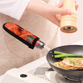 Orange Amaryllis Print Skillet Handle Cover