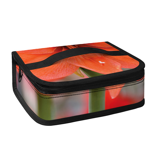 Orange Amaryllis Print Small Lunch Bag