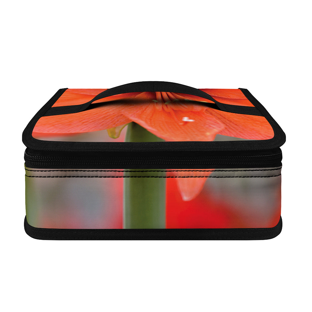 Orange Amaryllis Print Small Lunch Bag