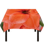 Orange Amaryllis Print Tablecloth