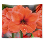 Orange Amaryllis Print Tapestry
