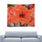 Orange Amaryllis Print Tapestry