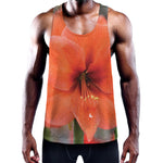 Orange Amaryllis Print Training Tank Top