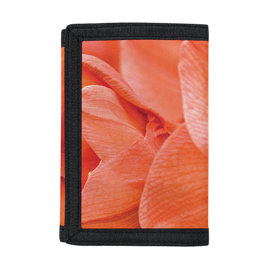 Orange Amaryllis Print Trifold Wallet