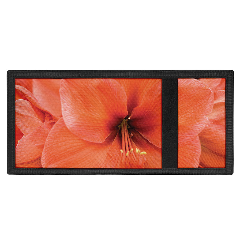 Orange Amaryllis Print Trifold Wallet