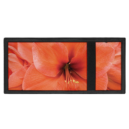 Orange Amaryllis Print Trifold Wallet